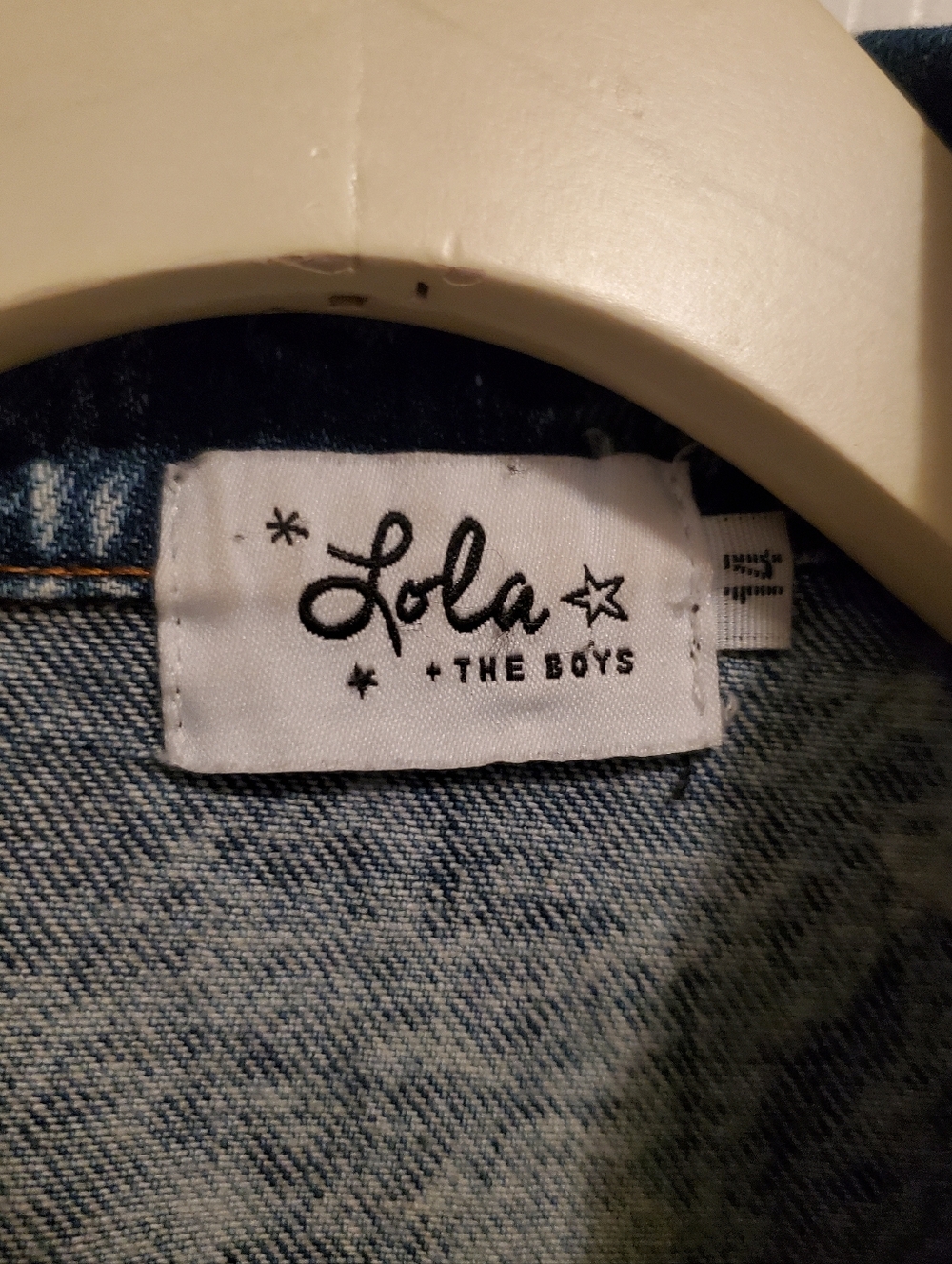 Girls Lola and the Boys Acid Wash Denim Jacket with Patches Size 14 - Picture 8 of 9